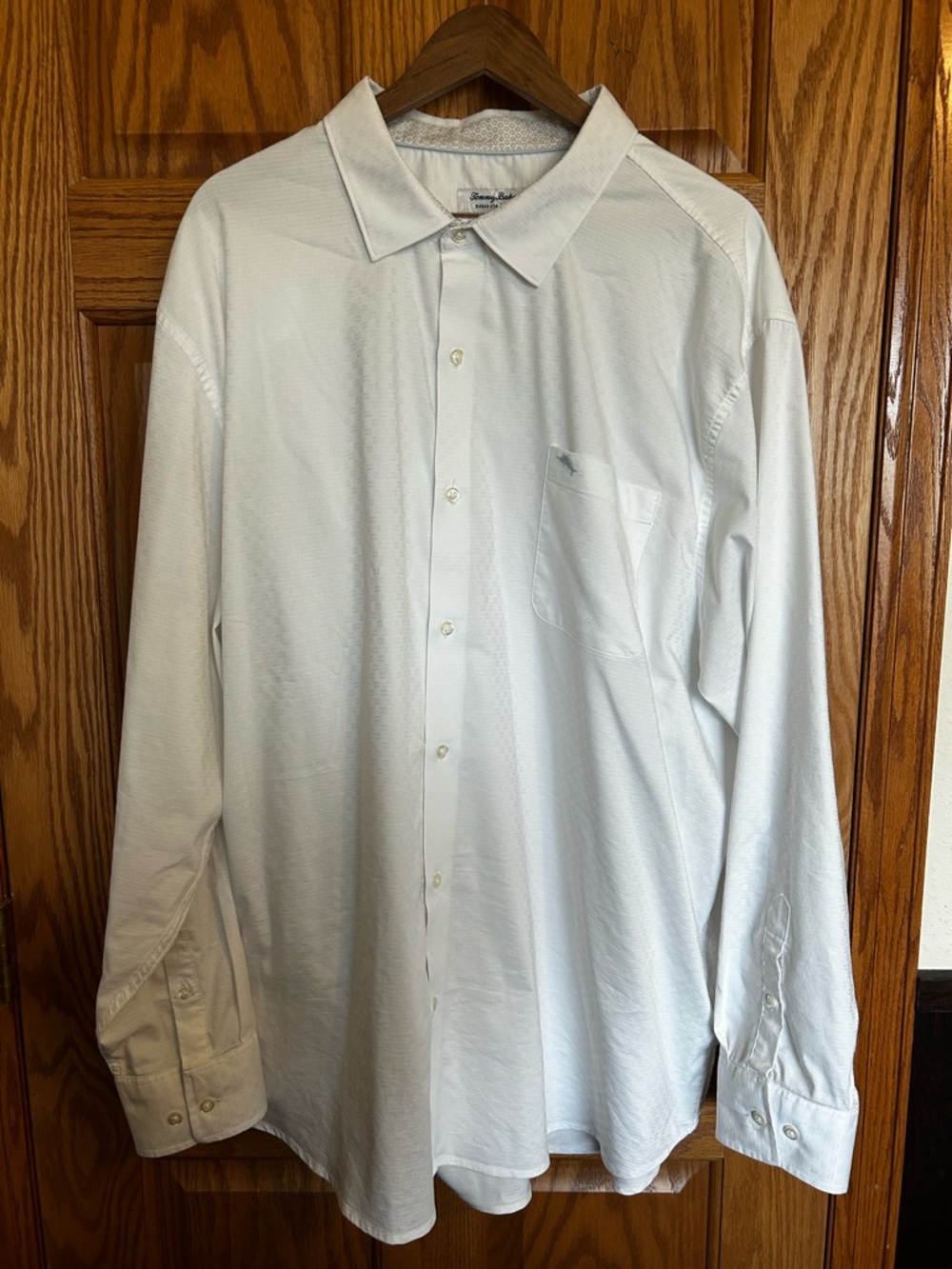 Tommy Bahama Men's Light White Long-Sleeve Button-Up Shirt 3xl Sarasota Stretch